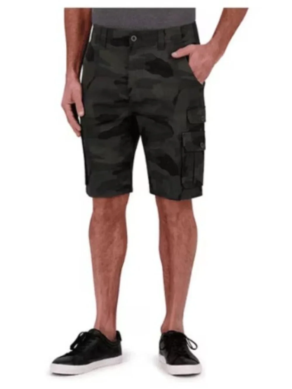 Iron Co Men's Stretch Twill Cargo Shorts-Size 36- Color: Jungle Camo-NWT